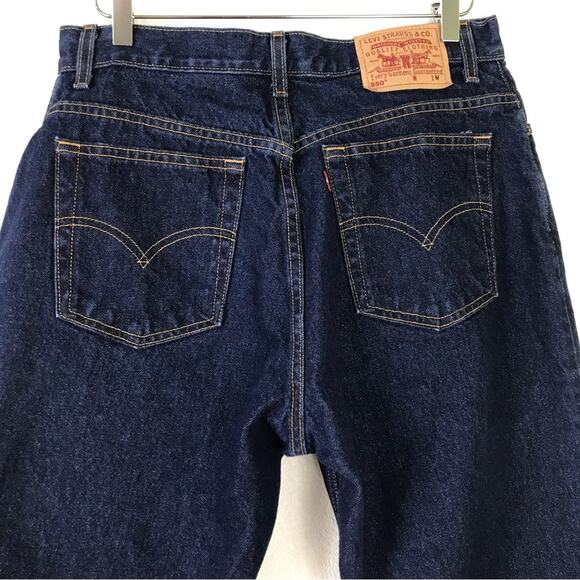 Vintage Y2K Womens Levi's 550 Relaxed Fit Tapered Leg 100% Cotton Cropped Jeans - Picture 4 of 13